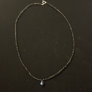 Black Charm and Beaded Chocker Meckkace